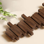 Modura Modern Wooden Coat Rack with Foldable Magnetic Wall Hooks 2