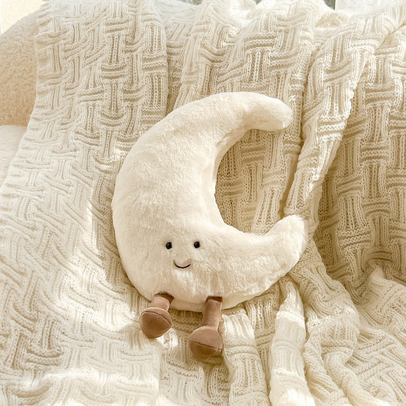 Sun and Moon Plush Pillow Ð Soft Velvet Cushion for Bedroom & Nursery DŽcor 7