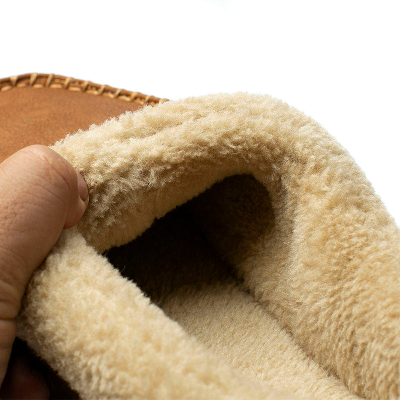 Men's Winter Slippers Soft Plush Lining Flock Upper Rubber Outsole 8