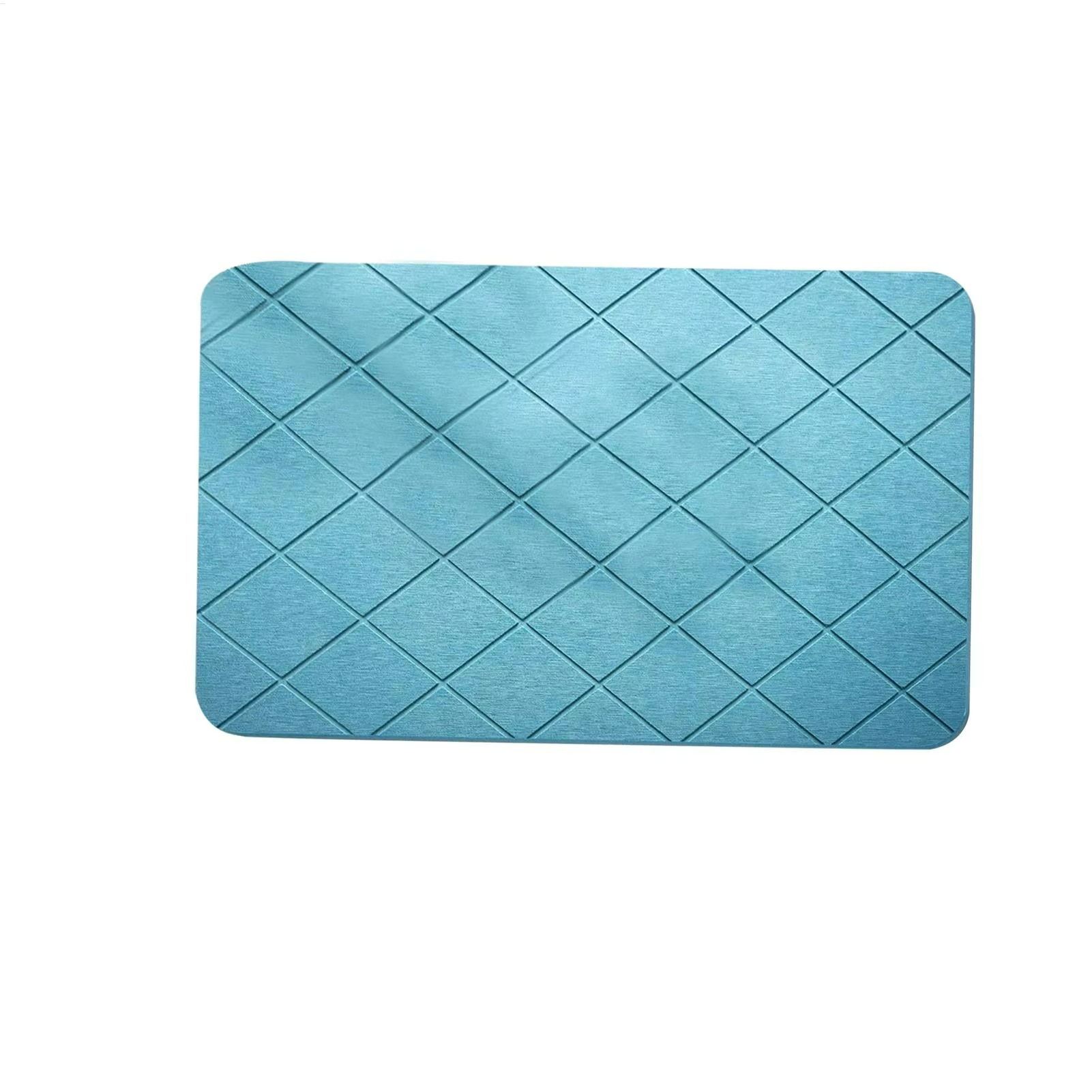 Blue textured mat with dimensions 40cm x 60cm on a white background