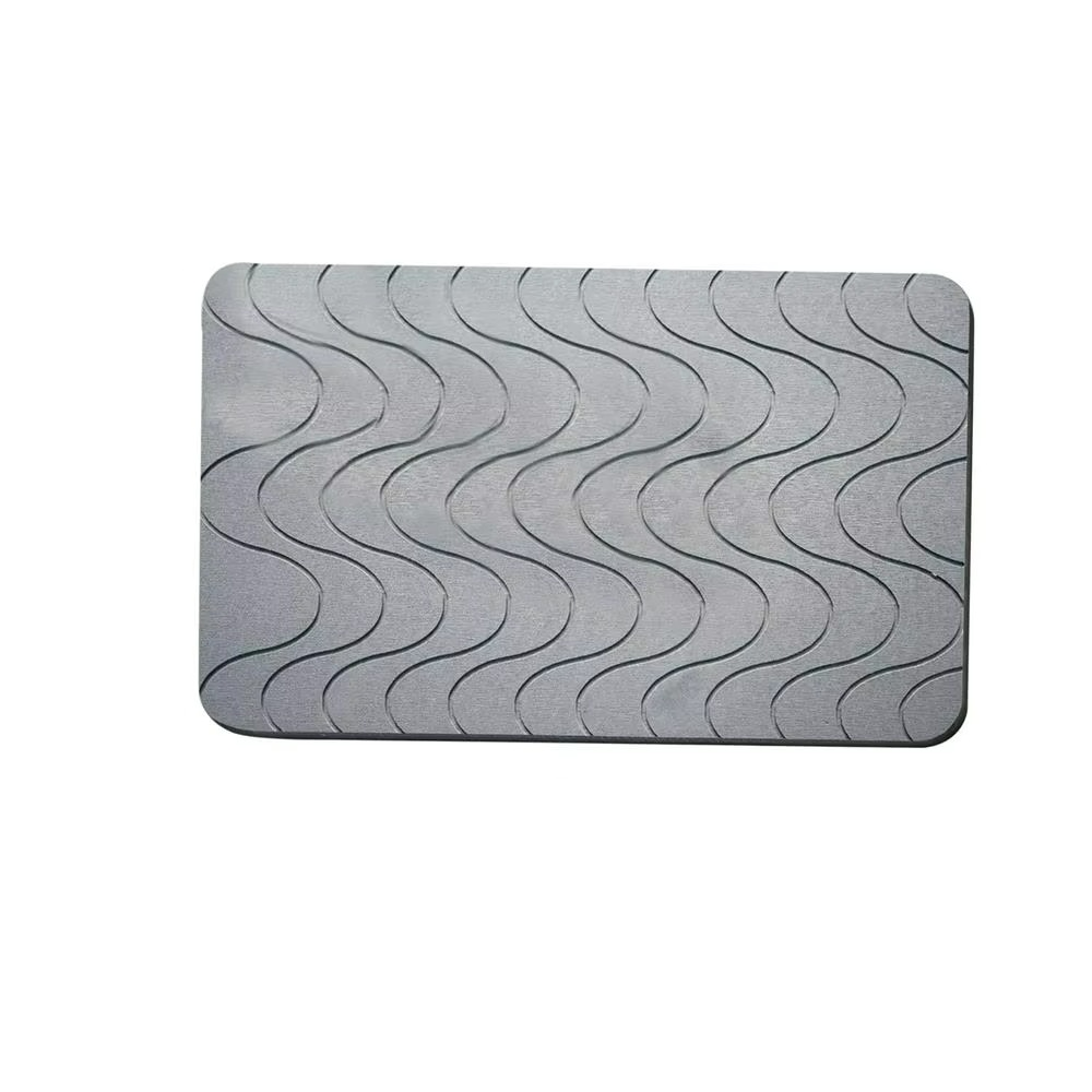 Gray textured mat with dimensions 40cm x 60cm on a white background