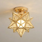 Flush Mount Star-Shaped Ceiling Light, Iron PVC Material, E27 Socket, 120V 230V Compatible 0