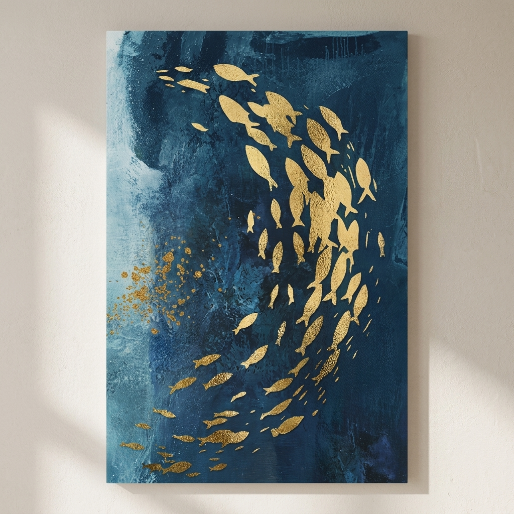 Canvas Print Blue Sea Ocean View Cotton Unframed Coastal Wall Art Decor 1