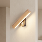 Rotatable LED Wall Sconce, Wood Finish, Dual Color Temperature, 2 Sizes 0