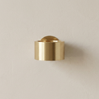 Wall-Mounted LED-Compatible Sconce, Metal Gold Finish, E26/E27 Base, Hardwired