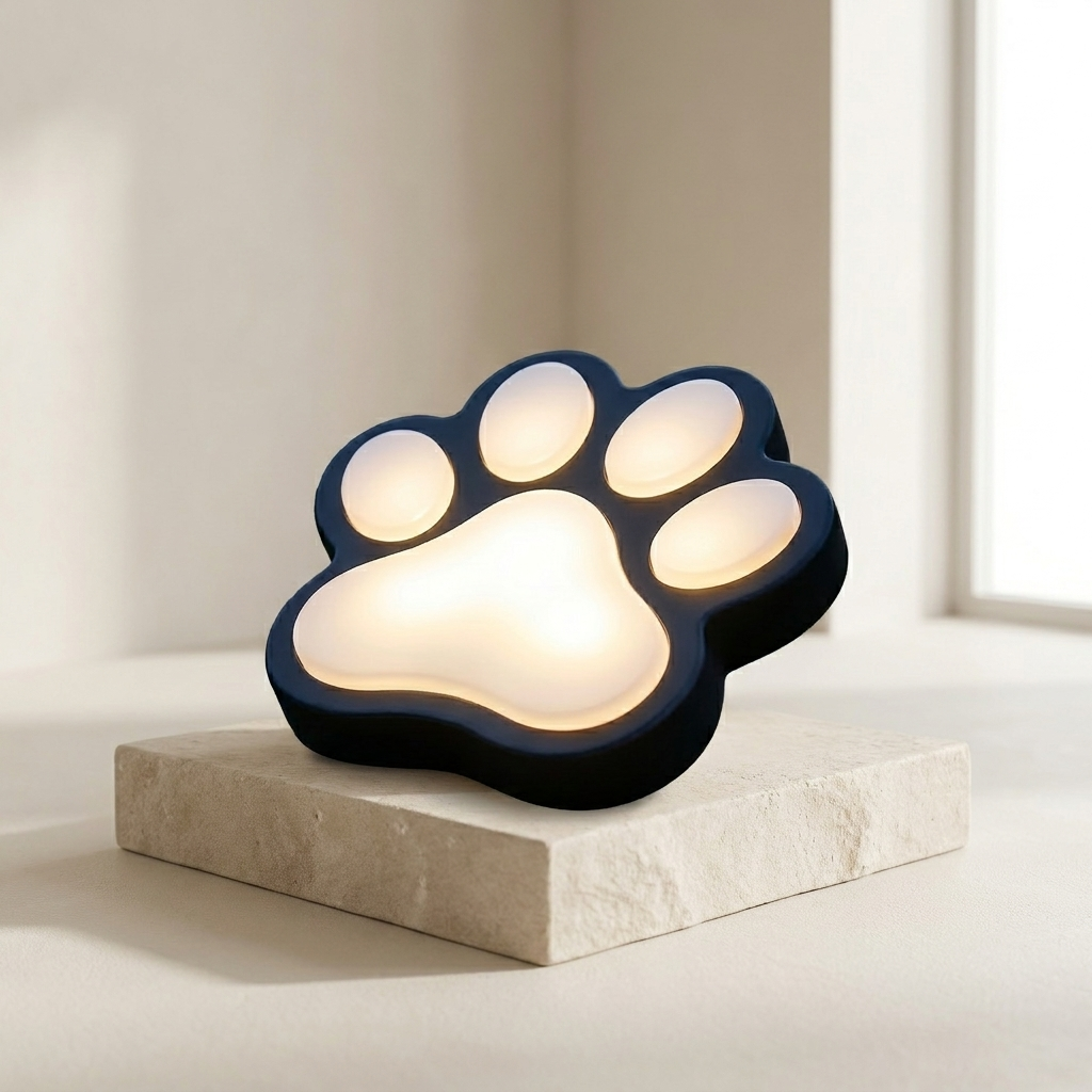 Solar Garden Light Paw Print Design Outdoor Automatic