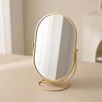 Tabletop Makeup Mirror, 360° Rotation, No Assembly Required