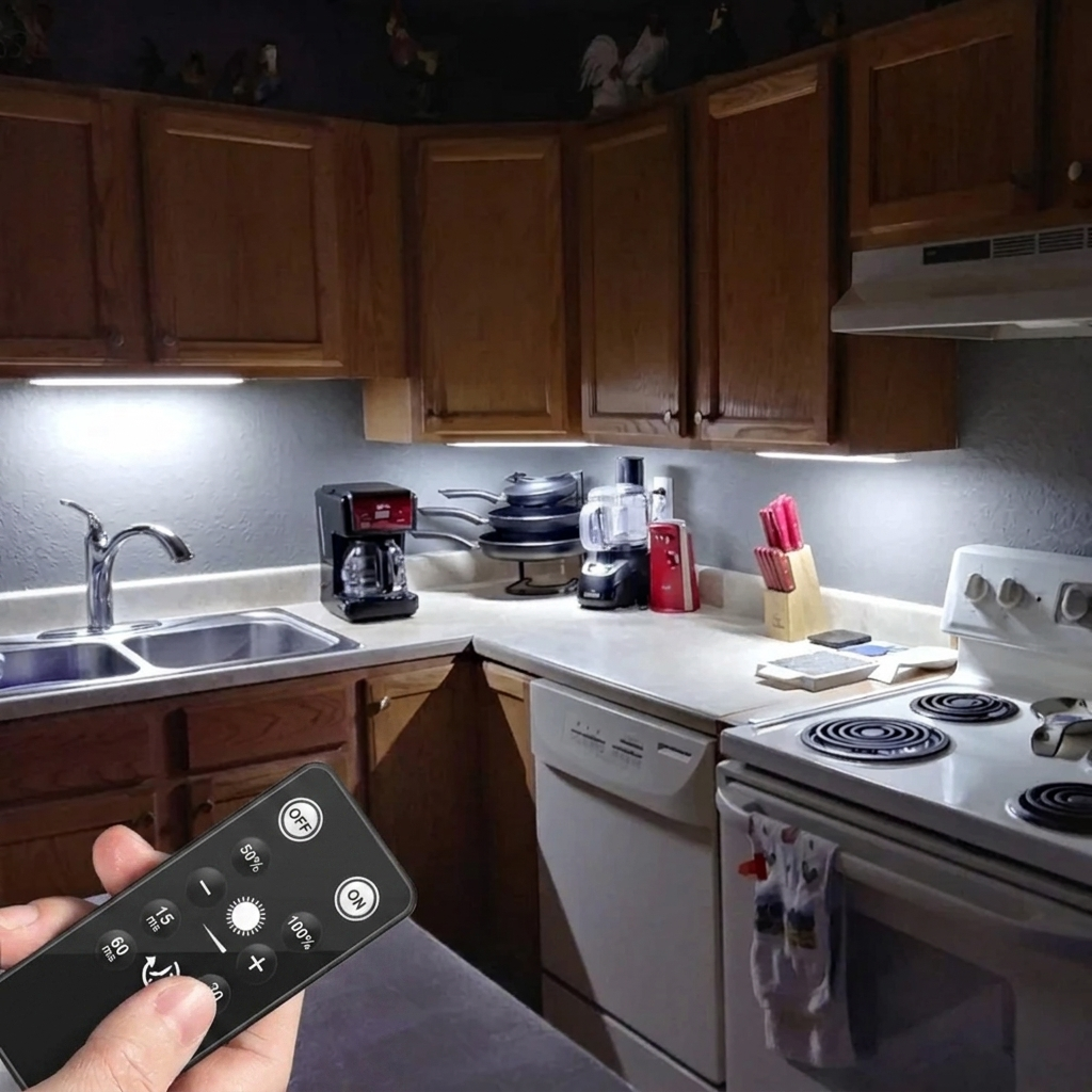 LED Under Cabinet Light Wireless Remote Control Energy Efficient 3