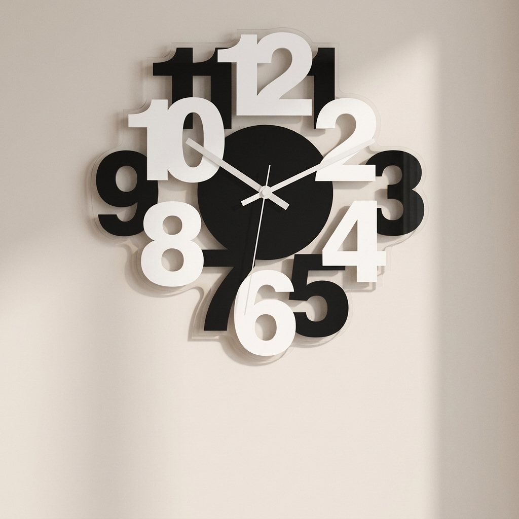 Wall Clock, Acrylic Construction, Silent Sweep Movement, Analog Display 0