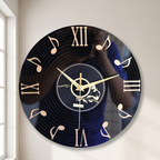 Wall Clock, Quartz Movement, Acrylic Construction, Music Note Dial 0