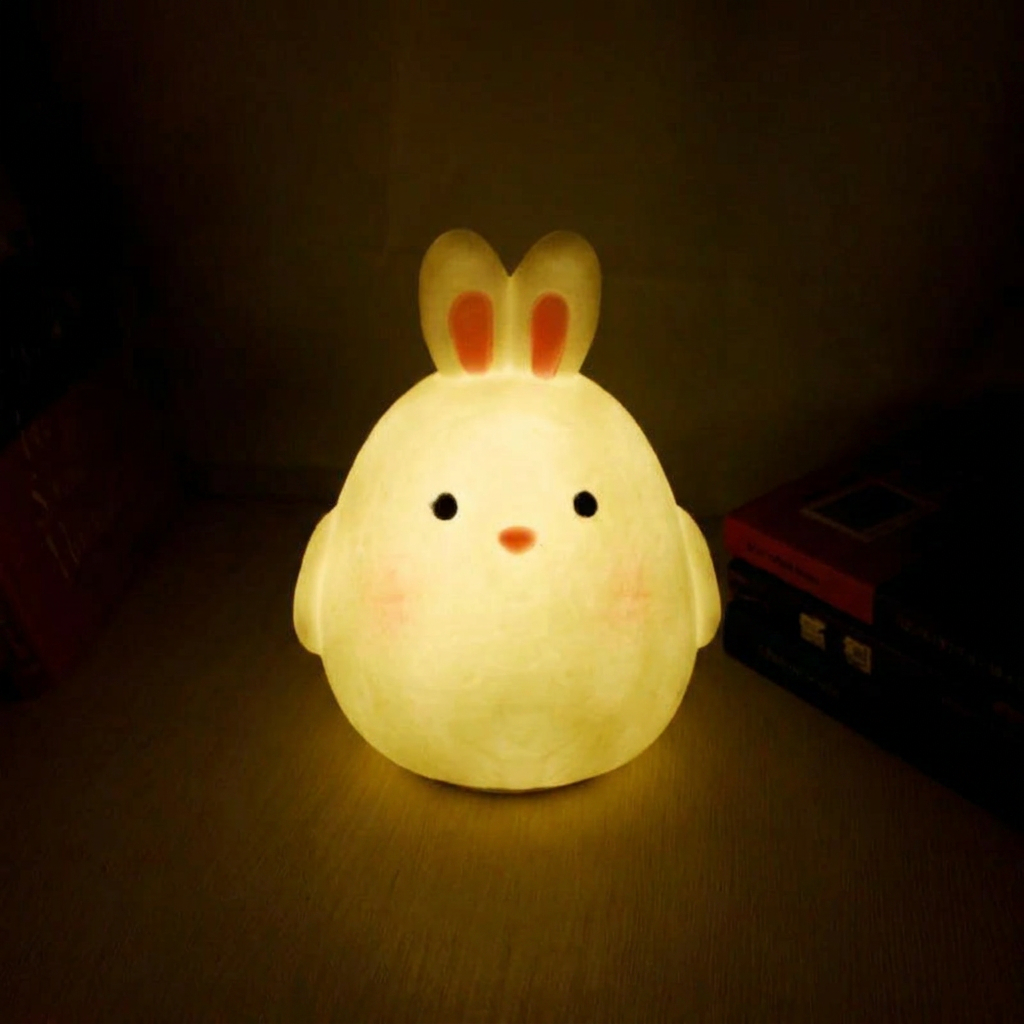 Animal Character LED Night Light, Portable, Battery Powered, Indoor Use