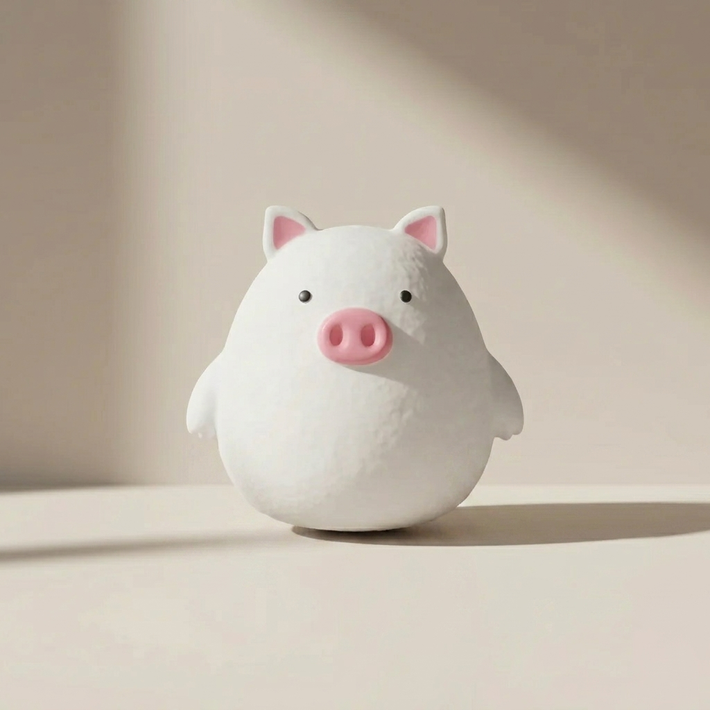 Animal Character LED Night Light, Portable, Battery Powered, Indoor Use