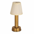 Wireless Table Lamp Construction Integrated LED Polished Brass Finish 2