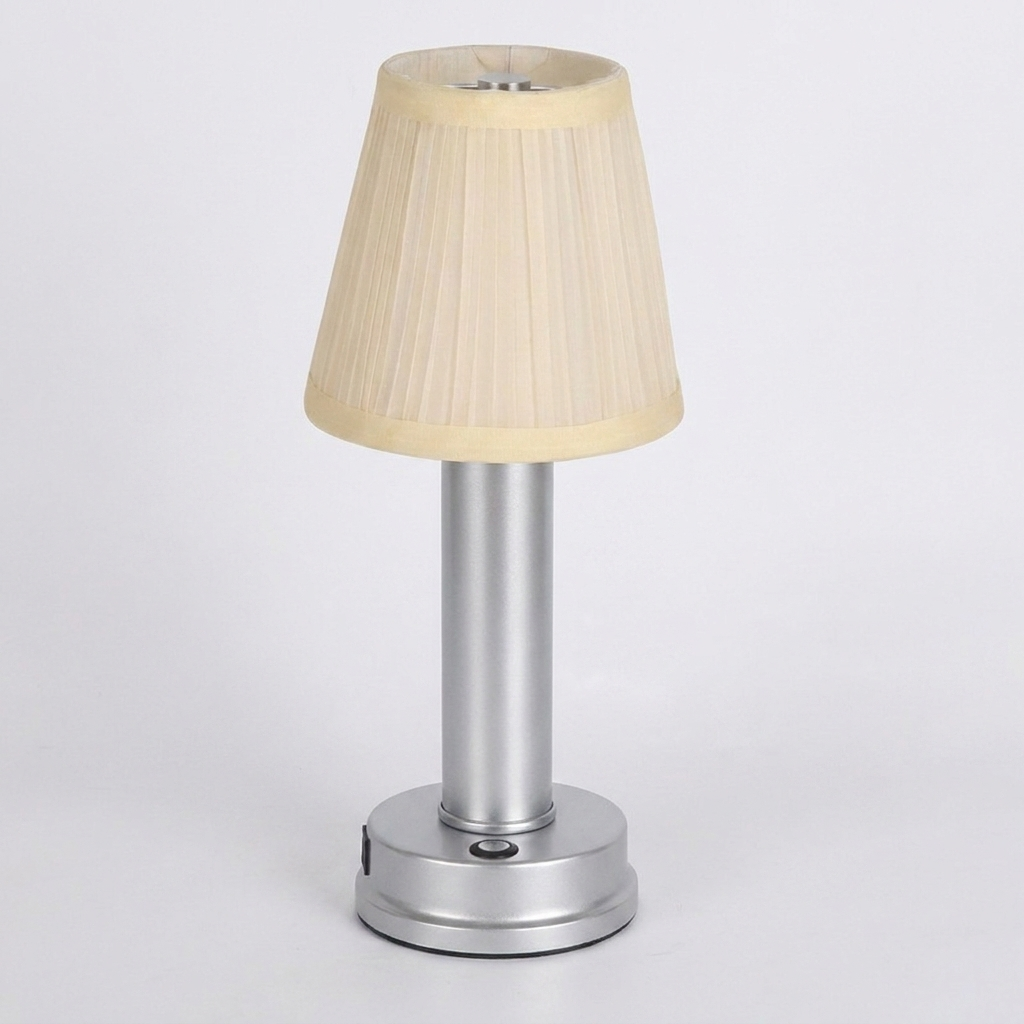 Wireless Table Lamp Construction Integrated LED Polished Brass Finish 3