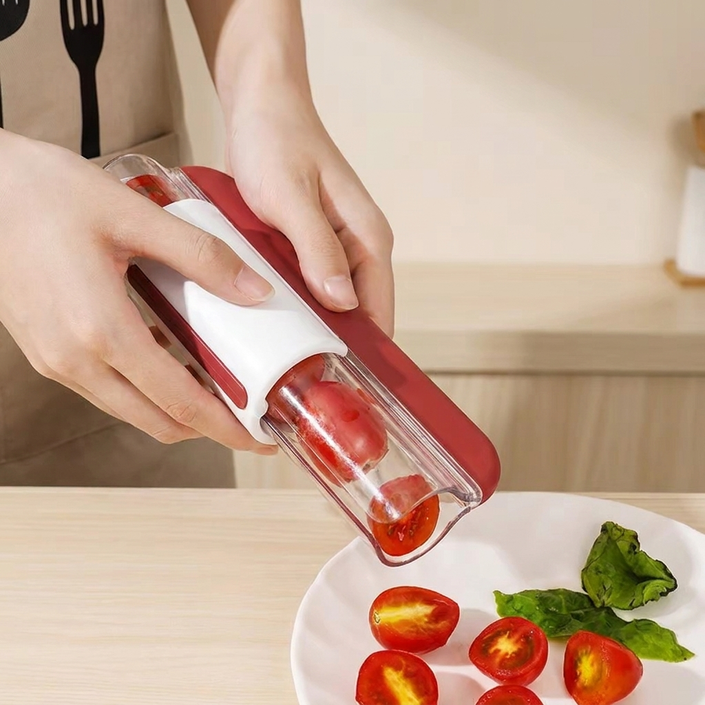 Fruit Slicer, Manual Operation, Concealed Blade, Multi Fruit Cutter 1
