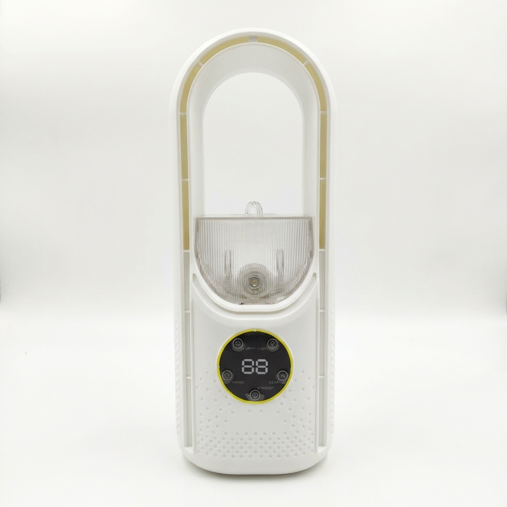 Bladeless Air Circulation Fan UV Purifier USB Powered 6 Speed Desktop Design