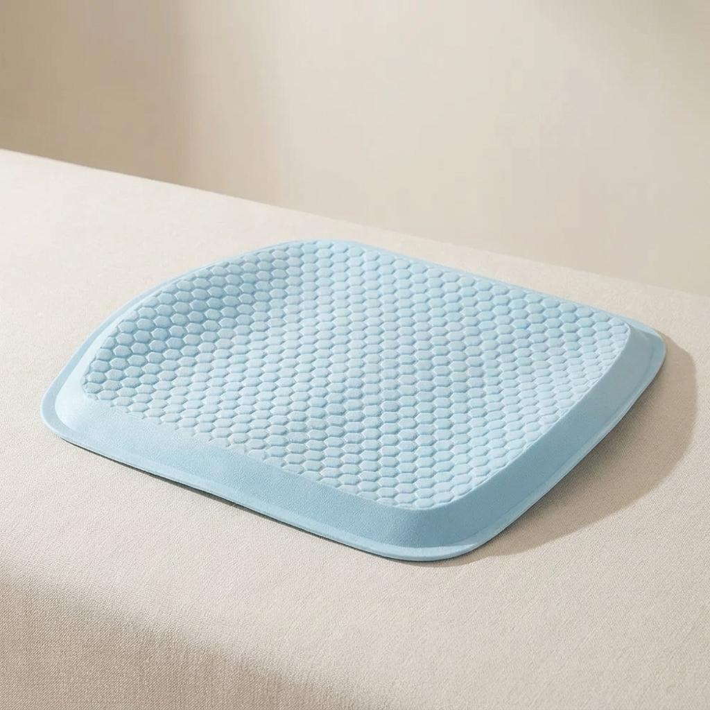 Cooling Gel Car Seat Cushion, Honeycomb Design, Shock Absorbing, Breathable