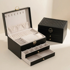 Jewelry Box, Multi Layer Design, Multiple Compartments, Drawer Storage 0