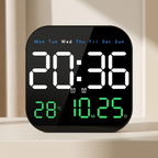 LED Wall Clock Remote Control Temperature Display Digital Wall Clock 1