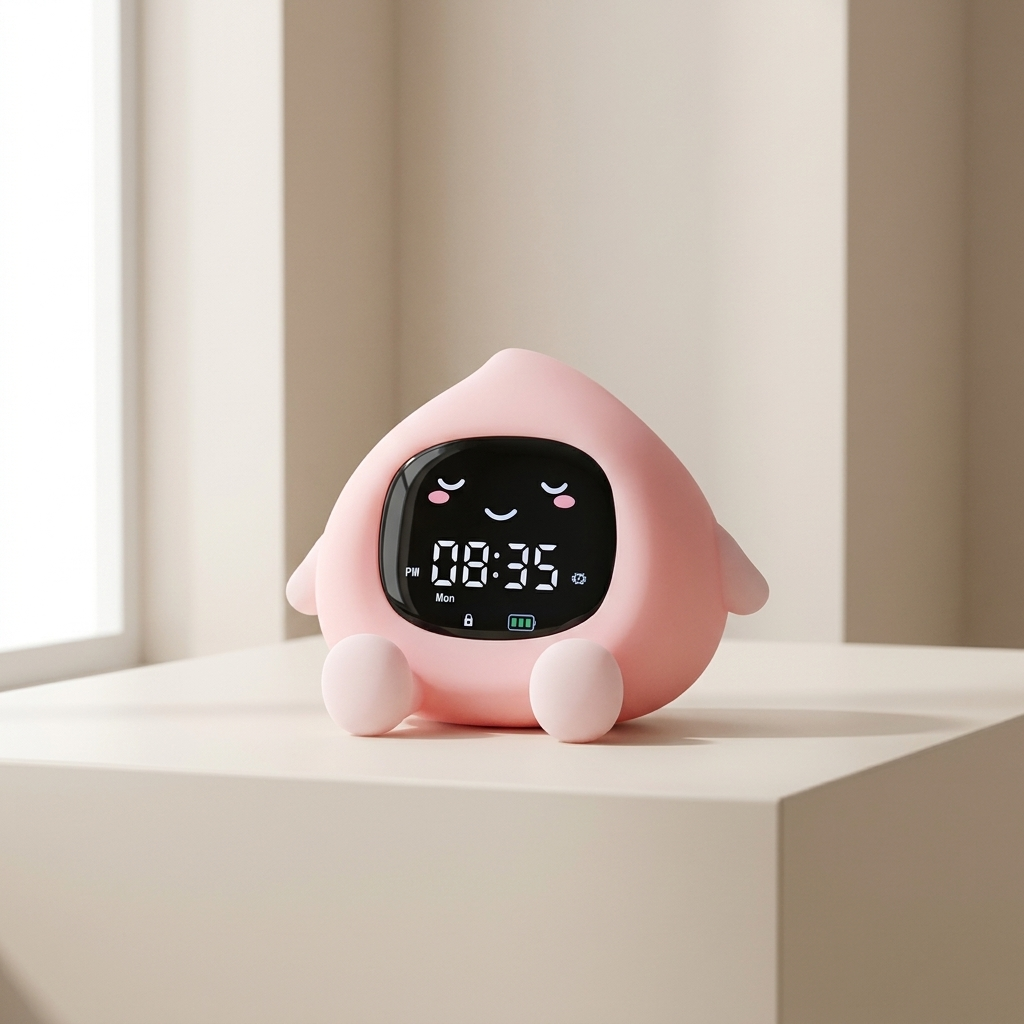 Kids Sleep Training Alarm Clock Digital Display USB Rechargeable Night Light 1