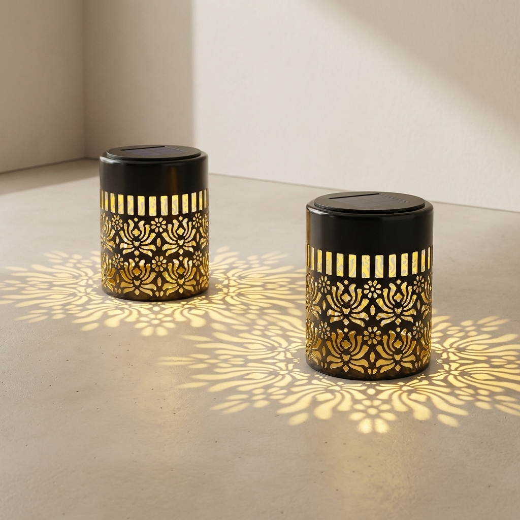 Solar Wall Light, Peony Pattern, LED Light, IP65 Rated