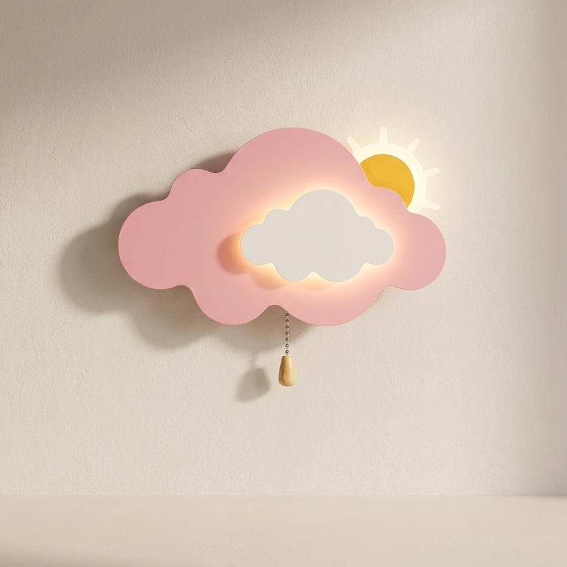 Cloud Wall Light, Integrated LED, Wall Mounted, Three Light Modes