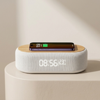 Table Lamp LED Night Light Wireless Charger Digital Clock USB C