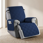 Recliner Chair Cover, Quilted Design, Waterproof Protection, Side Storage Pocket 1