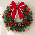 Christmas Wreath, Americana Style, Door or Wall Hanging, No Power Required