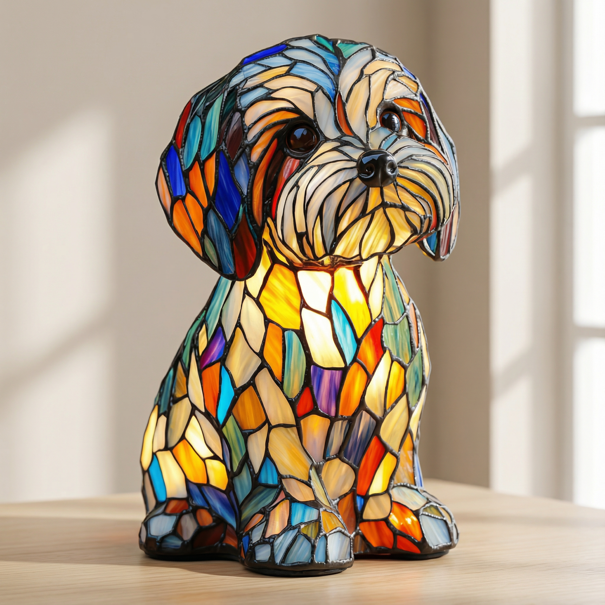 Artistic Resin Figurine Lamp
