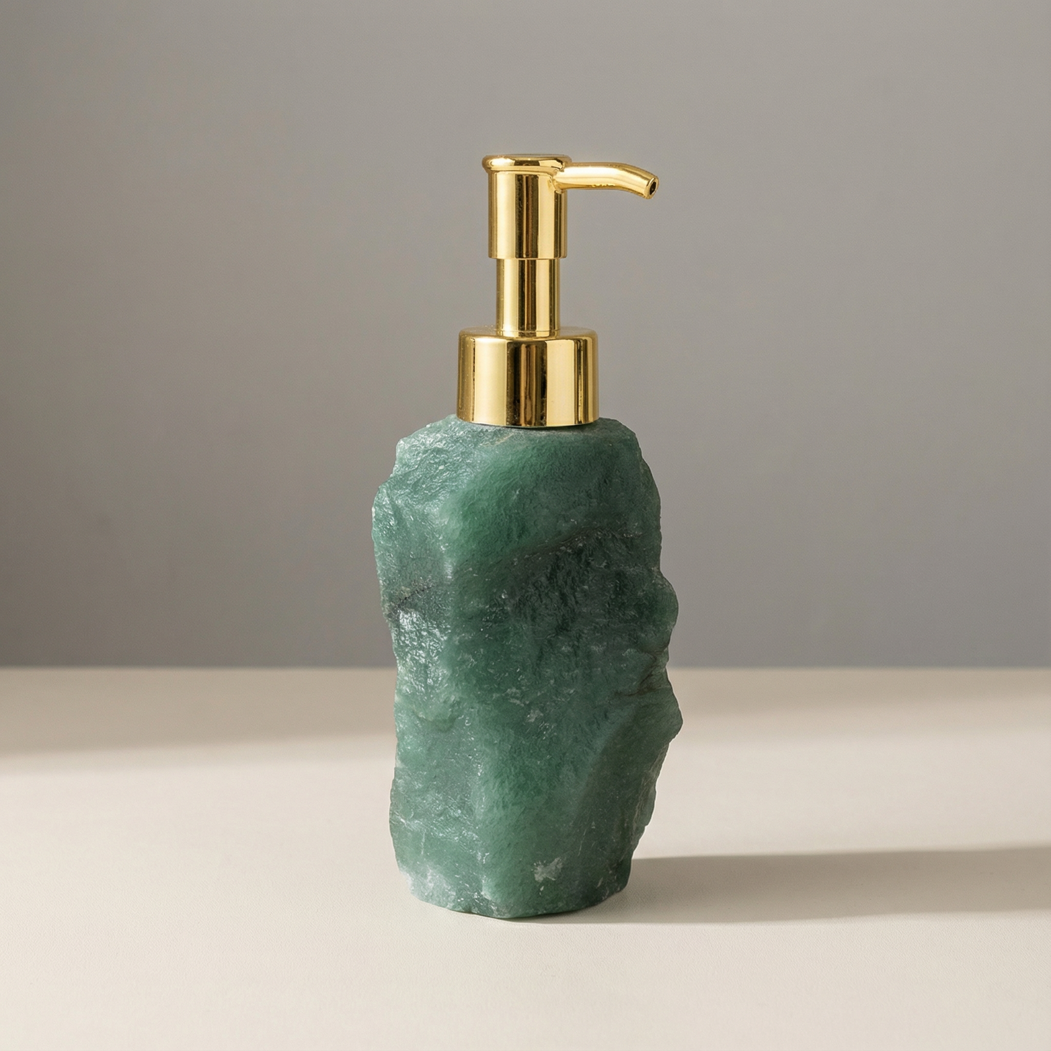 Crystal Glass Soap Dispenser Pump – Gemstone Style Bathroom Dispenser for Soap or Lotion