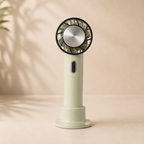 Portable fan on a beige background