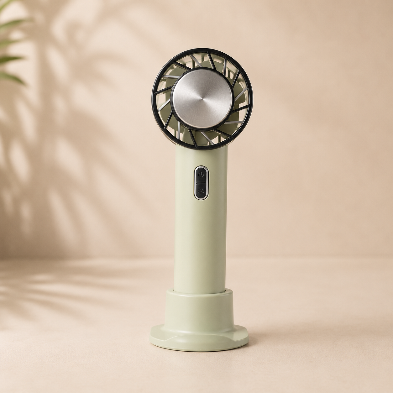 Portable fan on a beige background