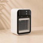 Portable air conditioner on a beige background