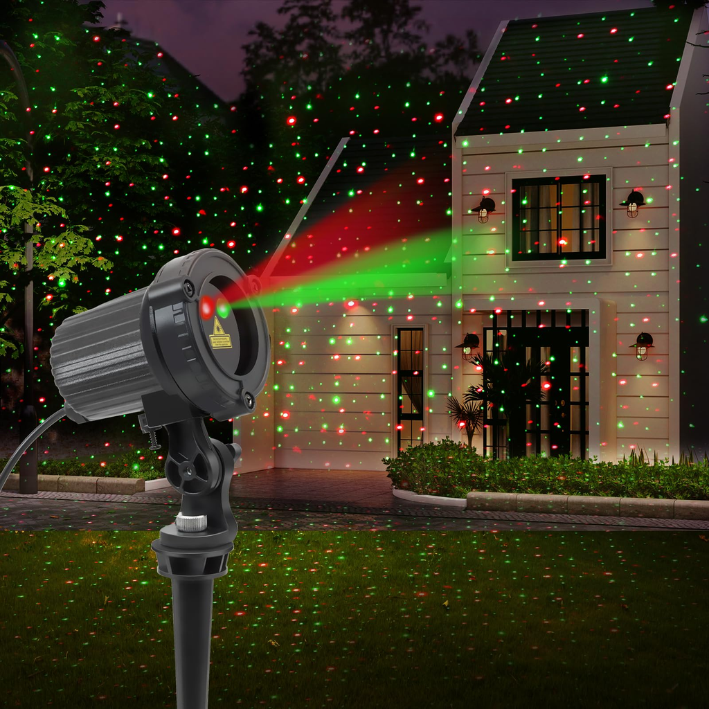 Outdoor Laser Light Projector – Multi Color Garden Lighting with Wide Projection Coverage