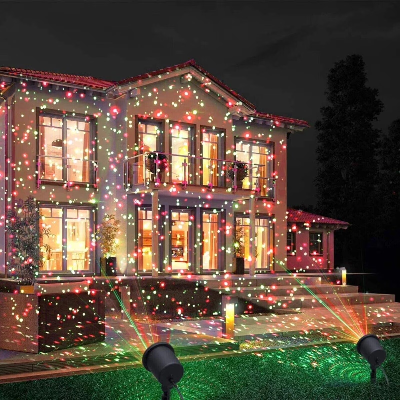 Outdoor Laser Light Projector – Multi Color Garden Lighting with Wide Projection Coverage