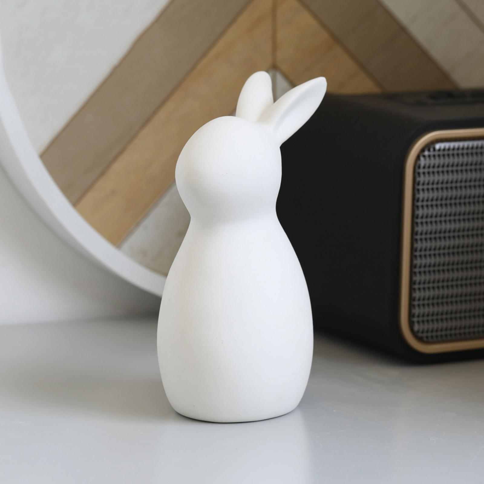 Bunny Figurine Minimalist White Decorative Accent