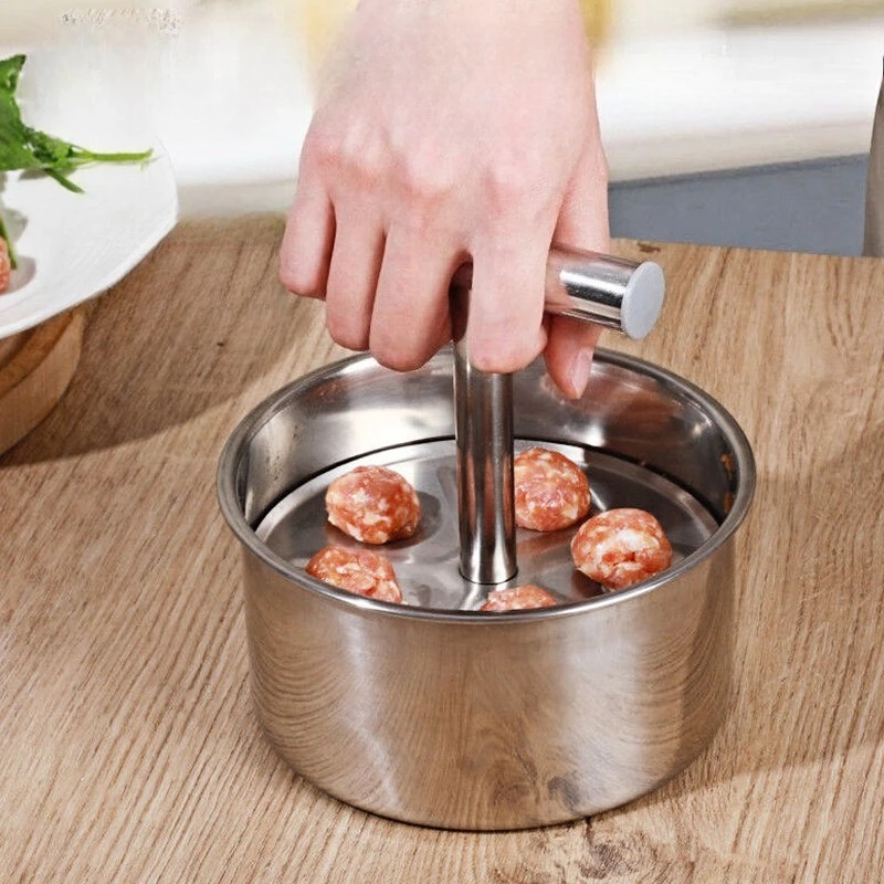 Meatball Portioning Mold Food Grade Silver Dishwasher Safe