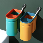 Toothbrush and Toothpaste Holder with Self Adhesive Wall Mount