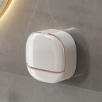Wall Mounted Soap Dish with Draining Box Waterproof Bathroom Organizer