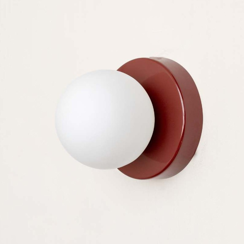 Globe Wall Sconce Light Dimmable Indoor Pearl Finish