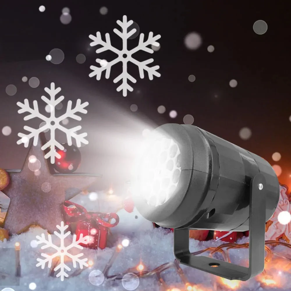 Snowflake Projector with Auto Rotating Snowflake Effect for Indoor Outdoor Decoration