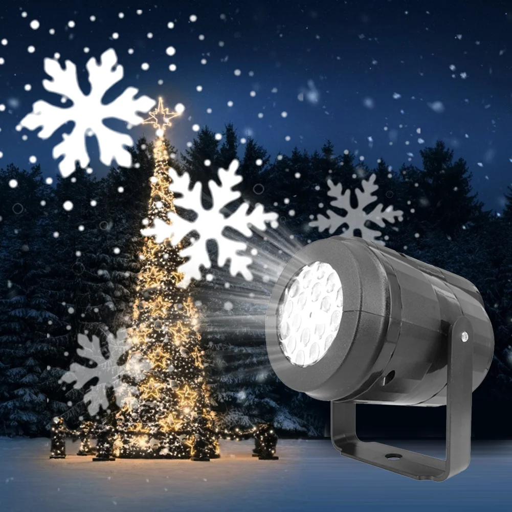 Snowflake Projector with Auto Rotating Snowflake Effect for Indoor Outdoor Decoration