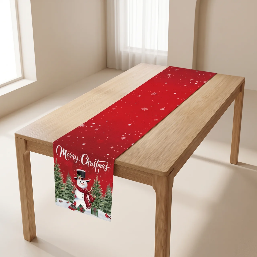 Christmas Table Runner Festive Holiday Design for Dining Table