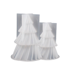 White ruffled lampshade on a white background