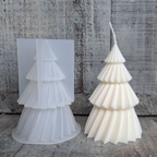 3D Pine Candle Mold Geometric Tree Shape for Candles Soap Resin DIY Crafts