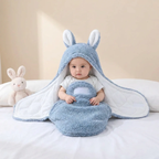 Soft Baby Blanket and Sleeping Bag Set Bear Design