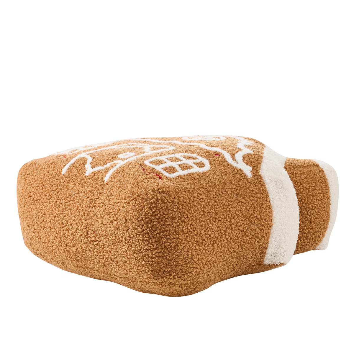 Gingerbread House Christmas Cushion 32cm Fleece with Embroidered Details