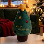Festive Christmas Plush Figures with Candy Apple and Tree Designs