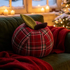 Festive Christmas Plush Figures with Candy Apple and Tree Designs